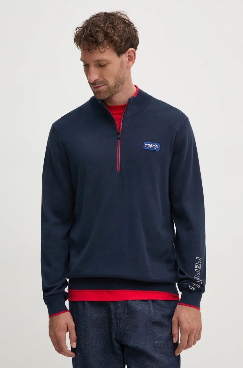 Хлопковый свитер Red Bull Racing x Pepe Jeans Red Bull Racing x Pepe Jeans, темно-синий 
Хлопковый свитер Red Bull Racing x Pepe Jeans Red Bull Racing x Pepe Jeans, темно-синий