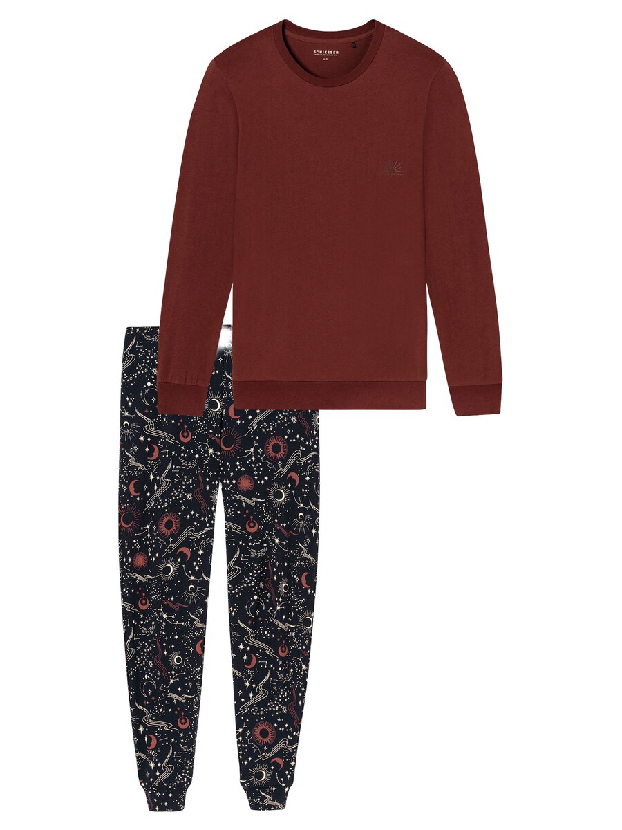 Длинная пижама SCHIESSER Family, темно-синий/бордовый
Длинная пижама SCHIESSER Family, темно-синий/бордовый