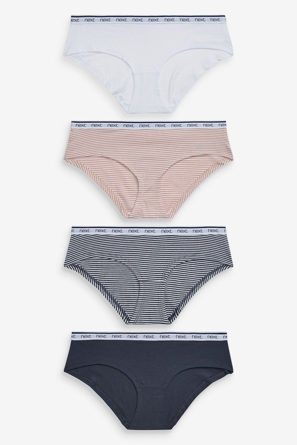 4 пары трусиков с логотипом из высококачественного хлопка Next, розовый 
4 пары трусиков с логотипом из высококачественного хлопка Next, розовый