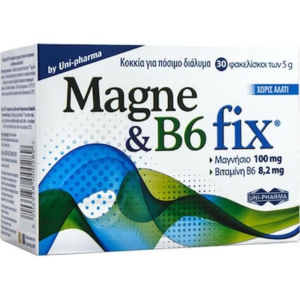 Unipharma Magne B6 Fix - Магний и витамин B6, 30 пакетиков Uni-Pharma
Unipharma Magne B6 Fix - Магний и витамин B6, 30 пакетиков Uni-Pharma