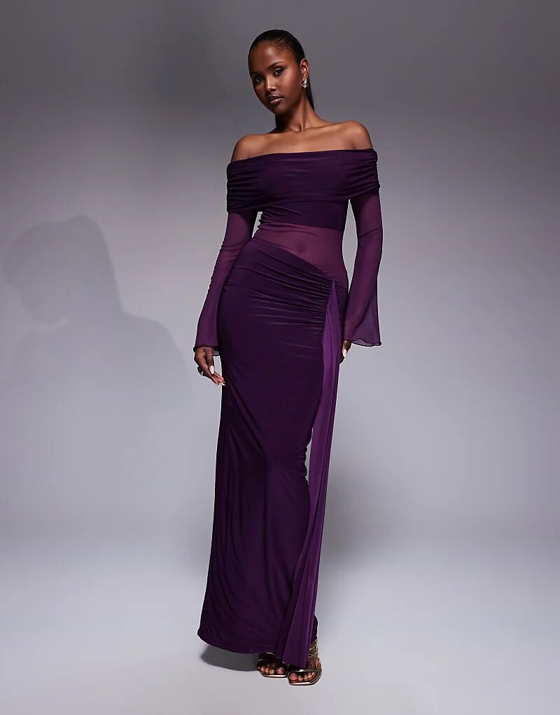 Эксклюзивное двухслойное облегающее платье Kaiia с отворотом, прозрачными вставками и юбкой-макси сливового цвета
Эксклюзивное двухслойное облегающее платье Kaiia с отворотом, прозрачными вставками и юбкой-макси сливового цвета