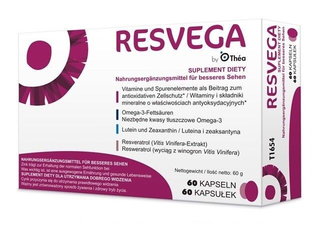 Капсулы для улучшения зрения Resvega Kapsułki, 60 шт
Капсулы для улучшения зрения Resvega Kapsułki, 60 шт
