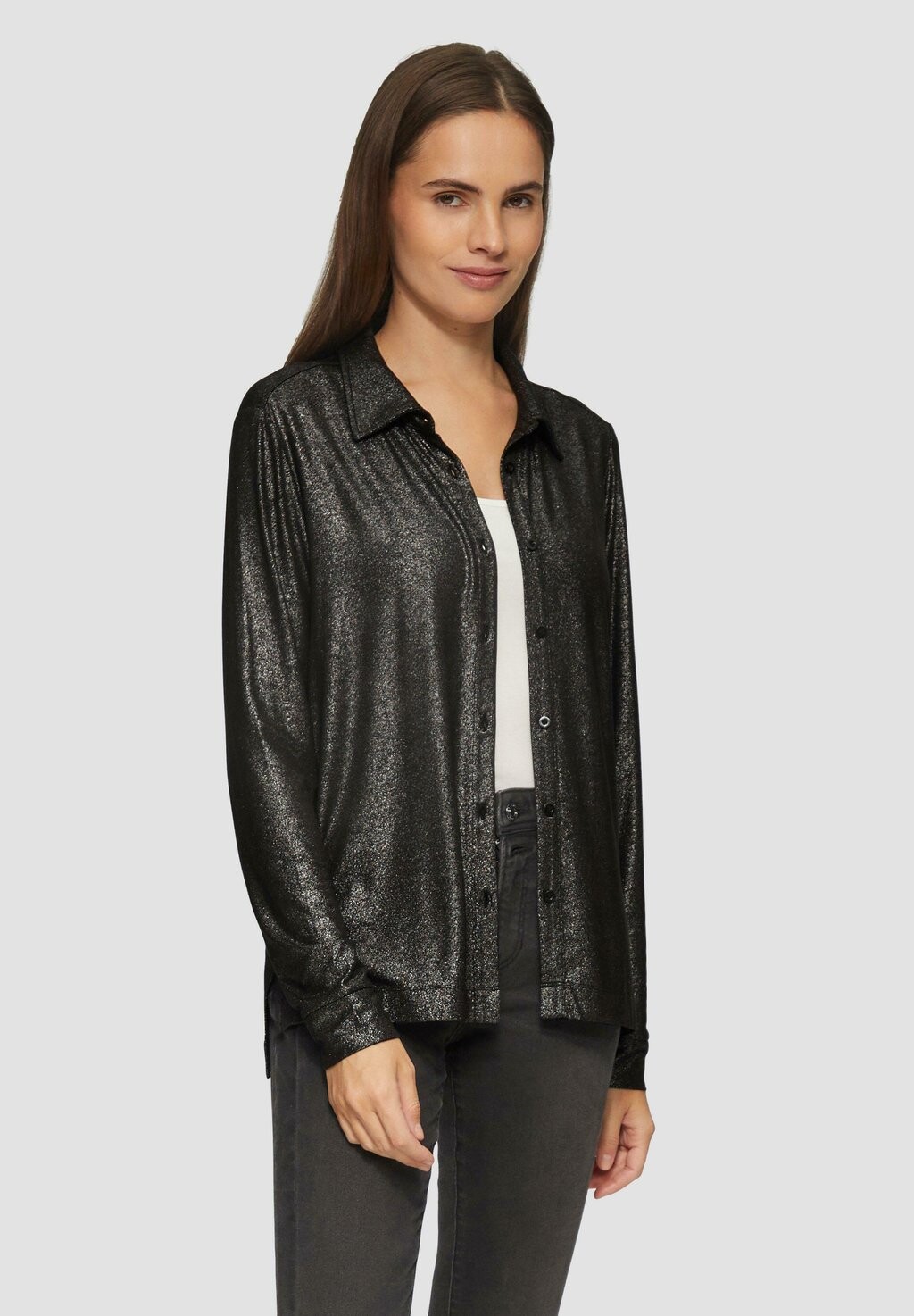 Блузка на пуговицах MIT KNOPFLEISTE s.Oliver, черный
Блузка на пуговицах MIT KNOPFLEISTE s.Oliver, черный