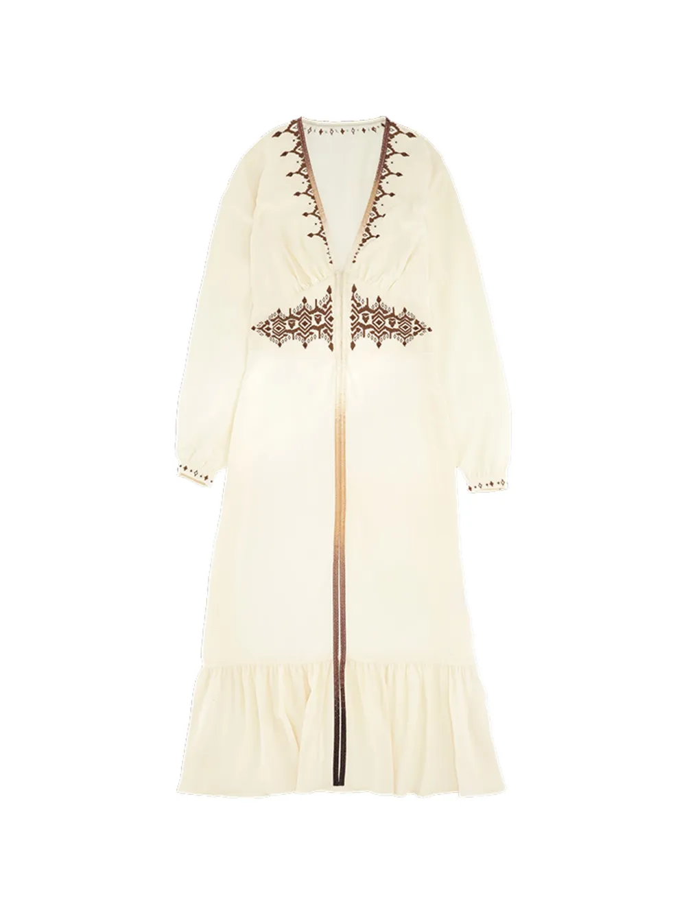 Платье миди Wada с вышивкой и V-образным вырезом Fortela, бежевый
Платье миди Wada с вышивкой и V-образным вырезом Fortela, бежевый