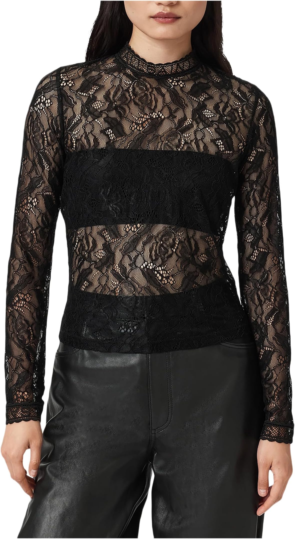 Женский кружевной топ Aria AllSaints, Black 1
Женский кружевной топ Aria AllSaints, Black 1