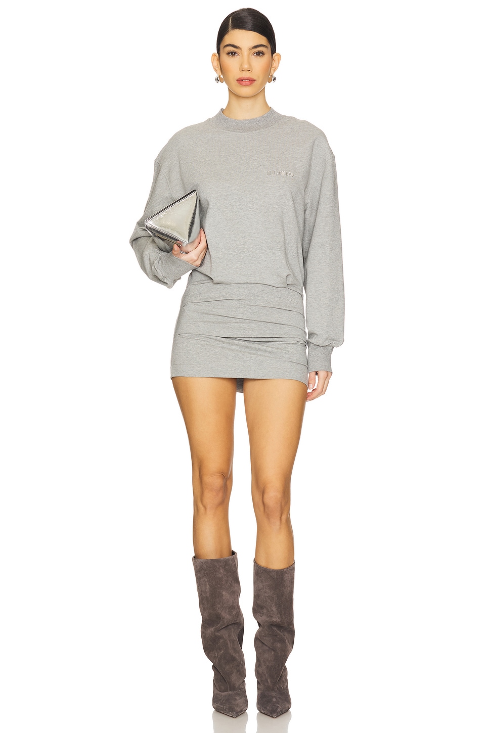 Мини-платье с длинными рукавами The Attico, melange grey
Мини-платье с длинными рукавами The Attico, melange grey