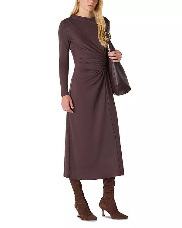 Платье миди с драпировкой Whistles, коричневый
Платье миди с драпировкой Whistles, коричневый