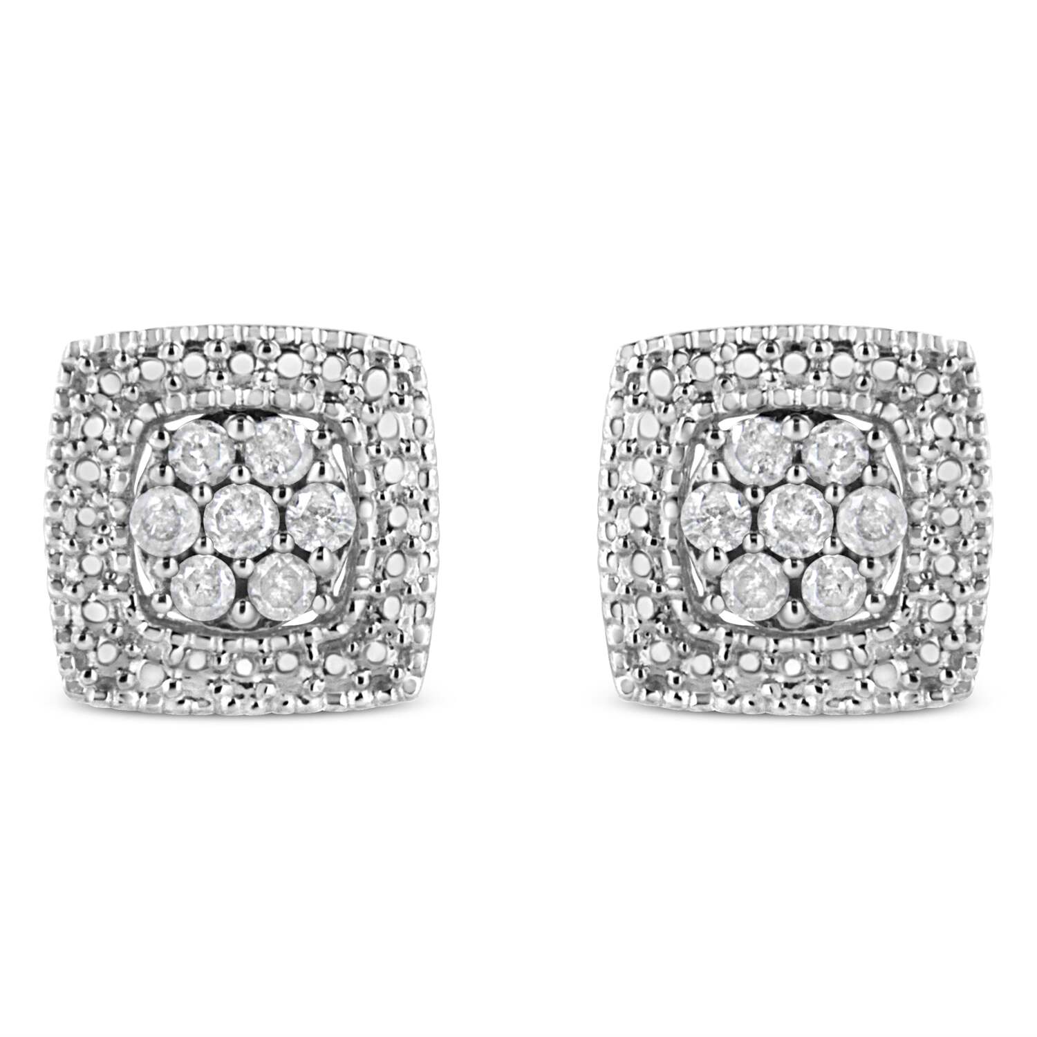 Серьги-гвоздики квадратной формы из стерлингового серебра 925 пробы с бриллиантами 1/2 карата огранки «милигрейн» Haus Of Brilliance, белый
Серьги-гвоздики квадратной формы из стерлингового серебра 925 пробы с бриллиантами 1/2 карата огранки «милигрейн» Haus Of Brilliance, белый