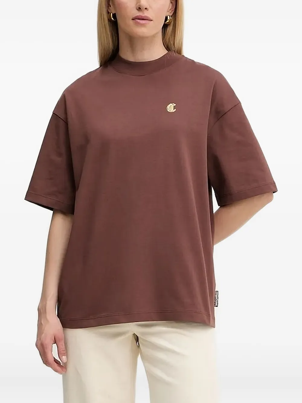 Топ с короткими рукавами и логотипом Just Cavalli, коричневый
Топ с короткими рукавами и логотипом Just Cavalli, коричневый