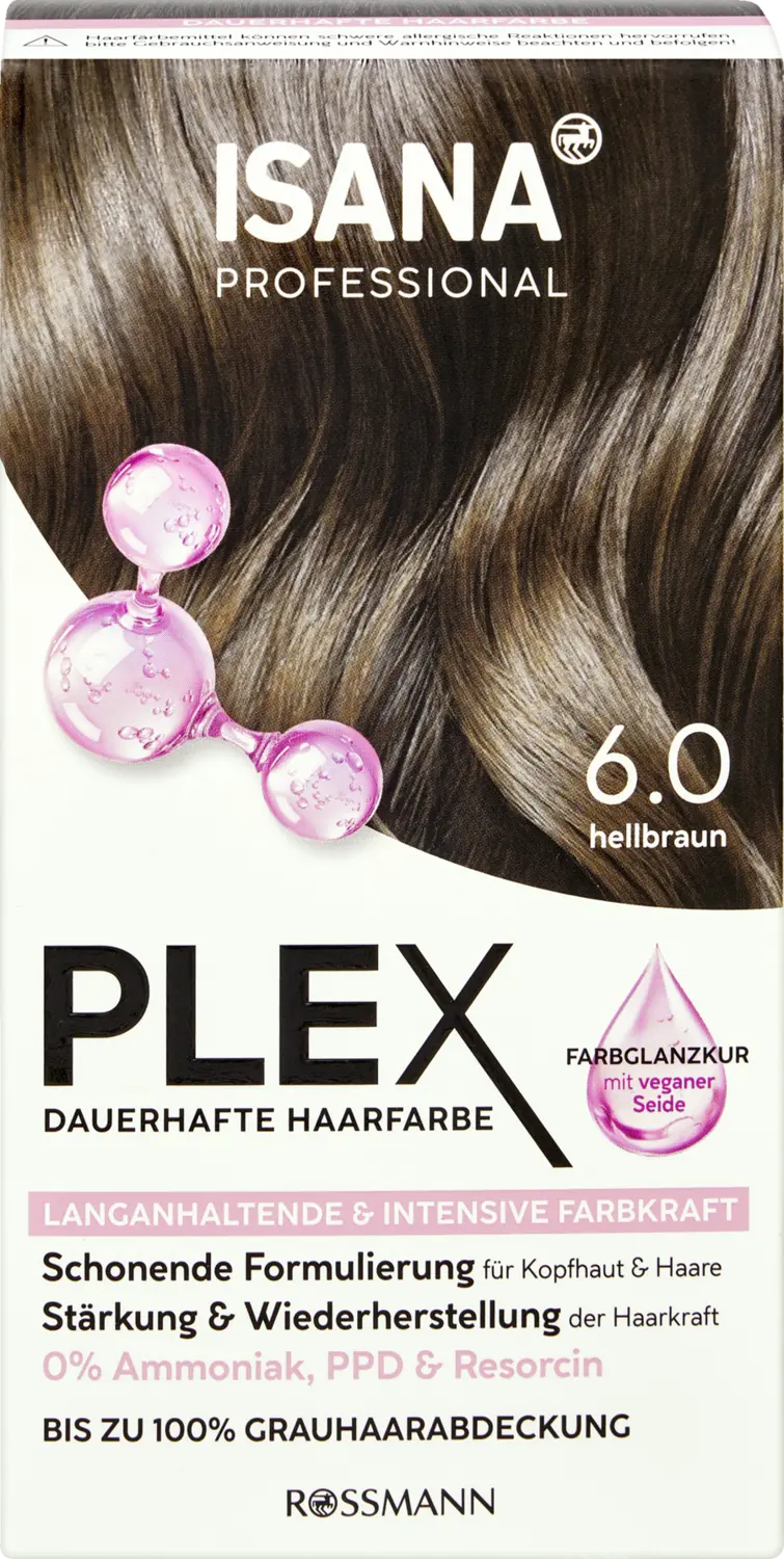 Краска для волос ISANA PROFESSIONAL Plex dauerhafte Haarfarbe 6.0 Hellbraun
Краска для волос ISANA PROFESSIONAL Plex dauerhafte Haarfarbe 6.0 Hellbraun