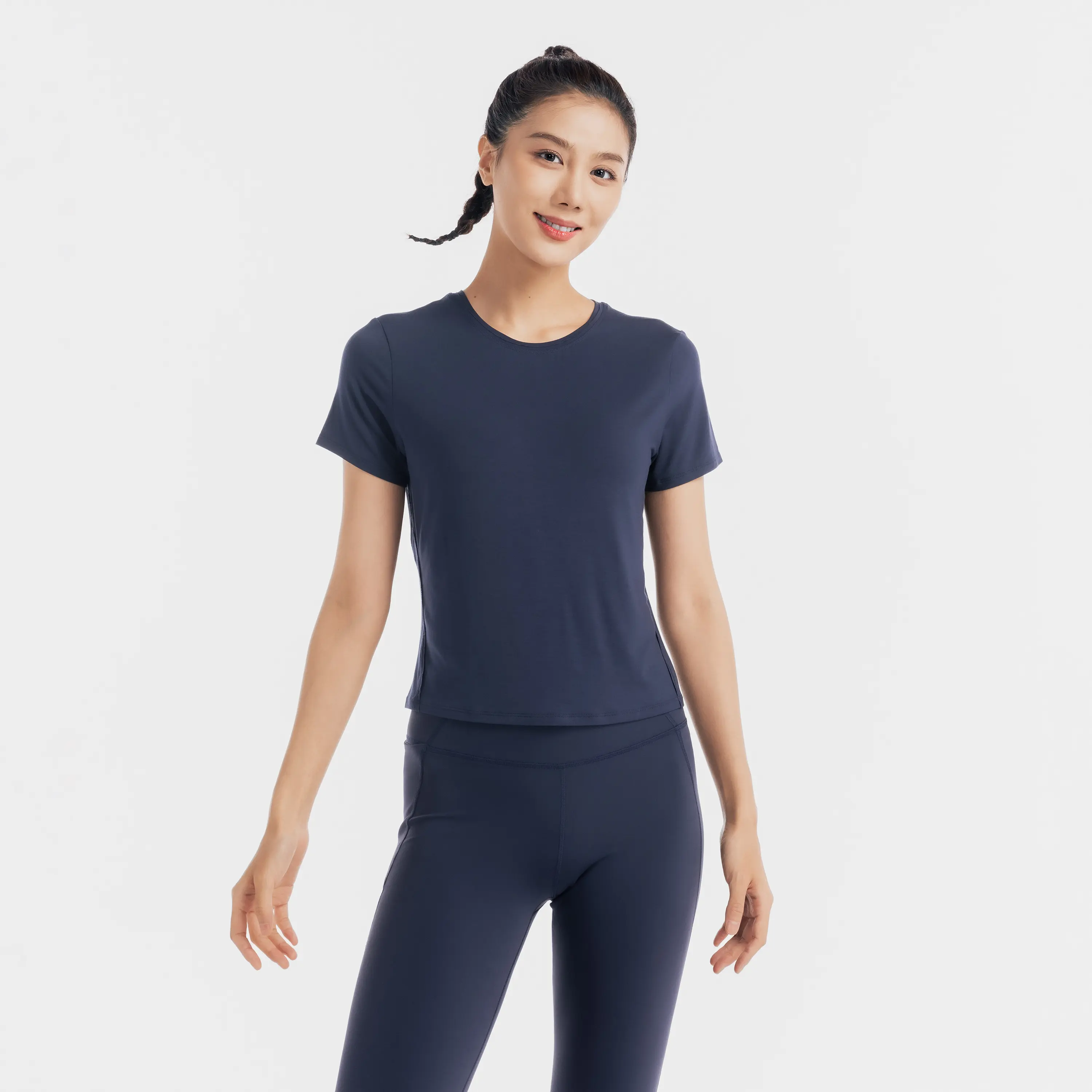 Женская флисовая футболка для йоги Kimjaly - тёмно-синяя
Женская флисовая футболка для йоги Kimjaly - тёмно-синяя