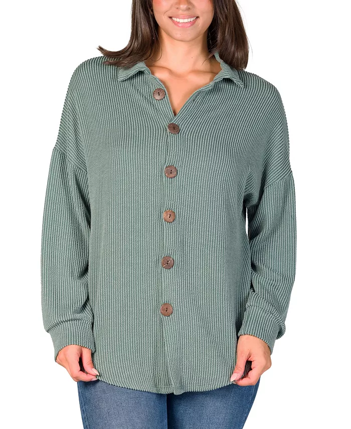 Женская жакет-рубашка с длинным рукавом и воротником на пуговицах 24seven Comfort Apparel, зеленый
Женская жакет-рубашка с длинным рукавом и воротником на пуговицах 24seven Comfort Apparel, зеленый