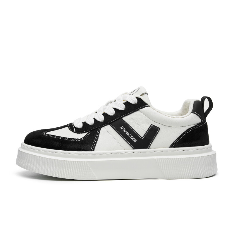 Кеды мужские, обувь для скейтбординга низкая Aokang, черный/белый 
Кеды мужские, обувь для скейтбординга низкая Aokang, черный/белый