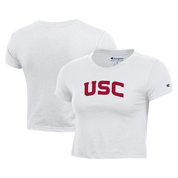Женская белая футболка usc trojans core script baby cropped Champion
Женская белая футболка usc trojans core script baby cropped Champion