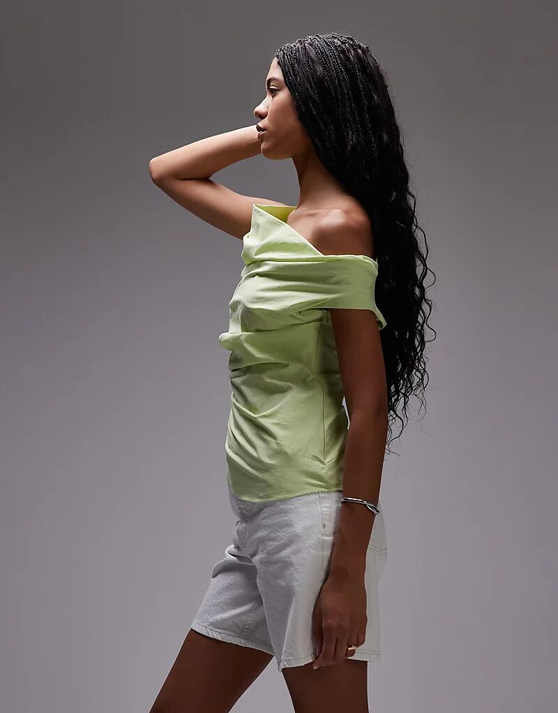 Топ Topshop с драпировкой и складками цвета лайма
Топ Topshop с драпировкой и складками цвета лайма