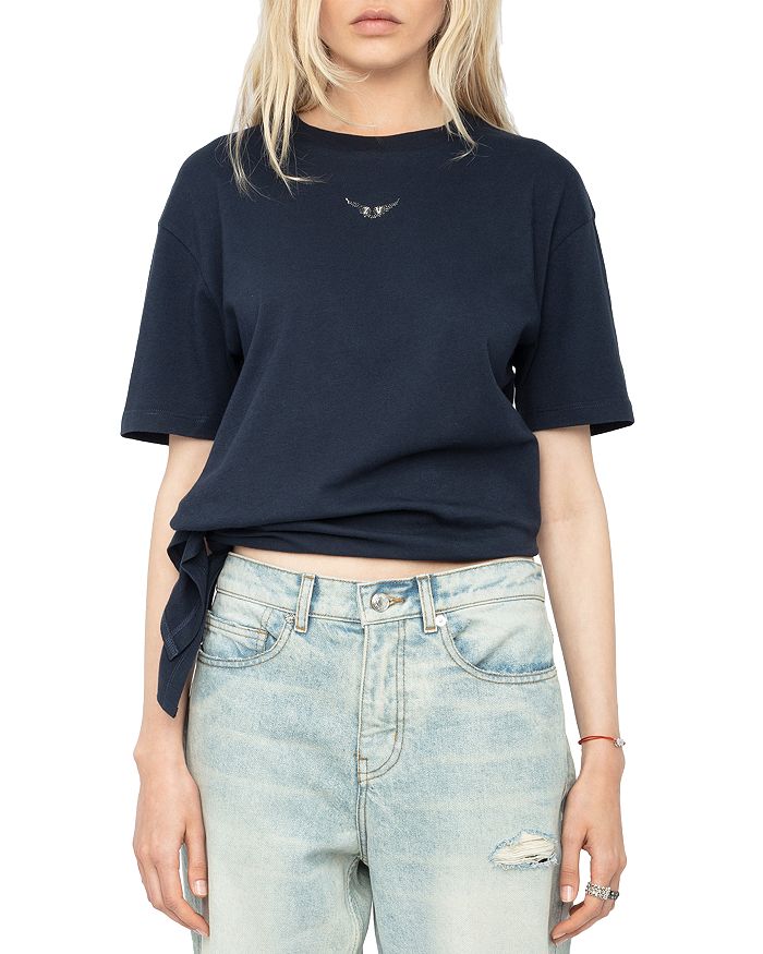 Футболка Edda Strass Wings с пайетками Zadig & Voltaire, синий 
Футболка Edda Strass Wings с пайетками Zadig & Voltaire, синий