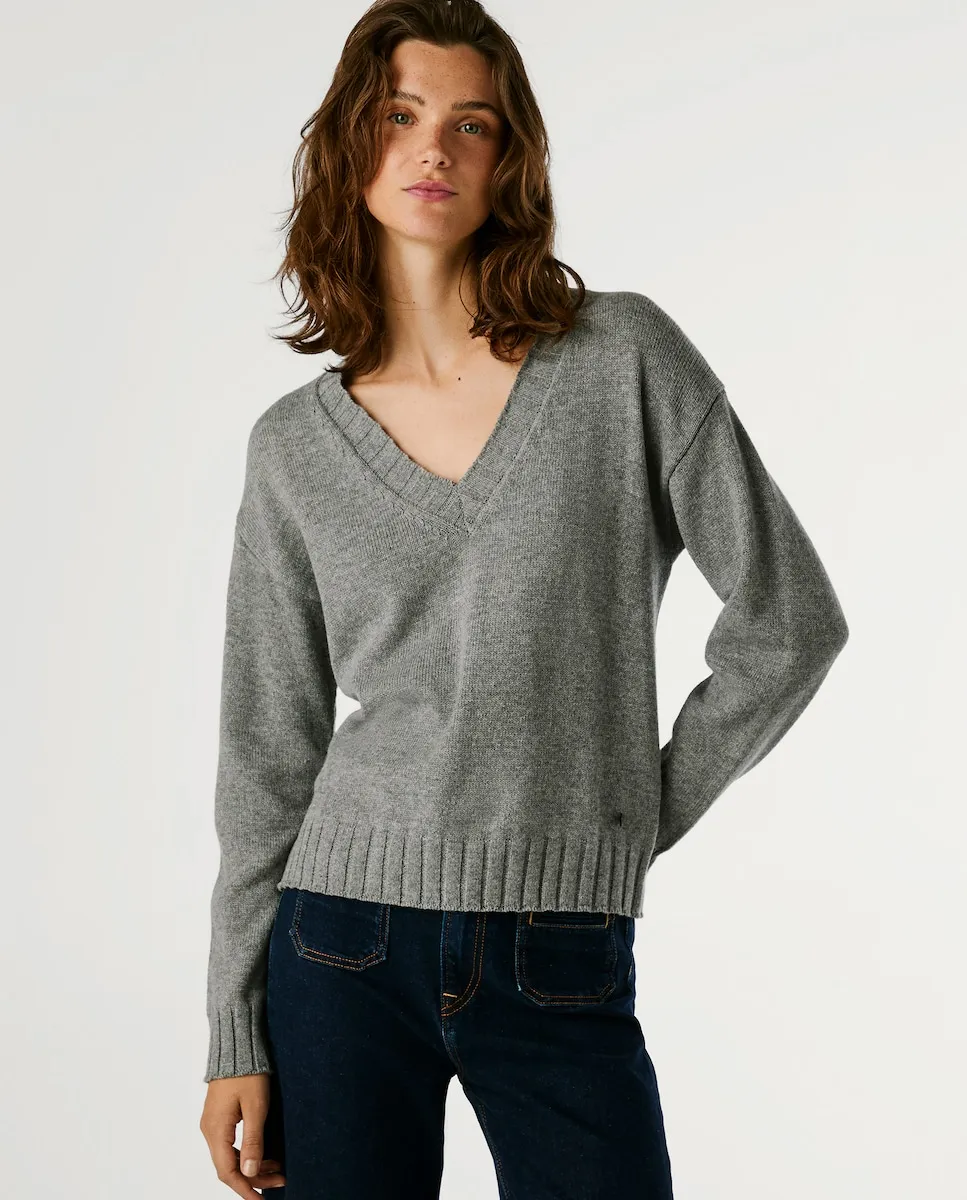 Женский джемпер с вырезанным логотипом вязки пунто Pepe Jeans, серый
Женский джемпер с вырезанным логотипом вязки пунто Pepe Jeans, серый