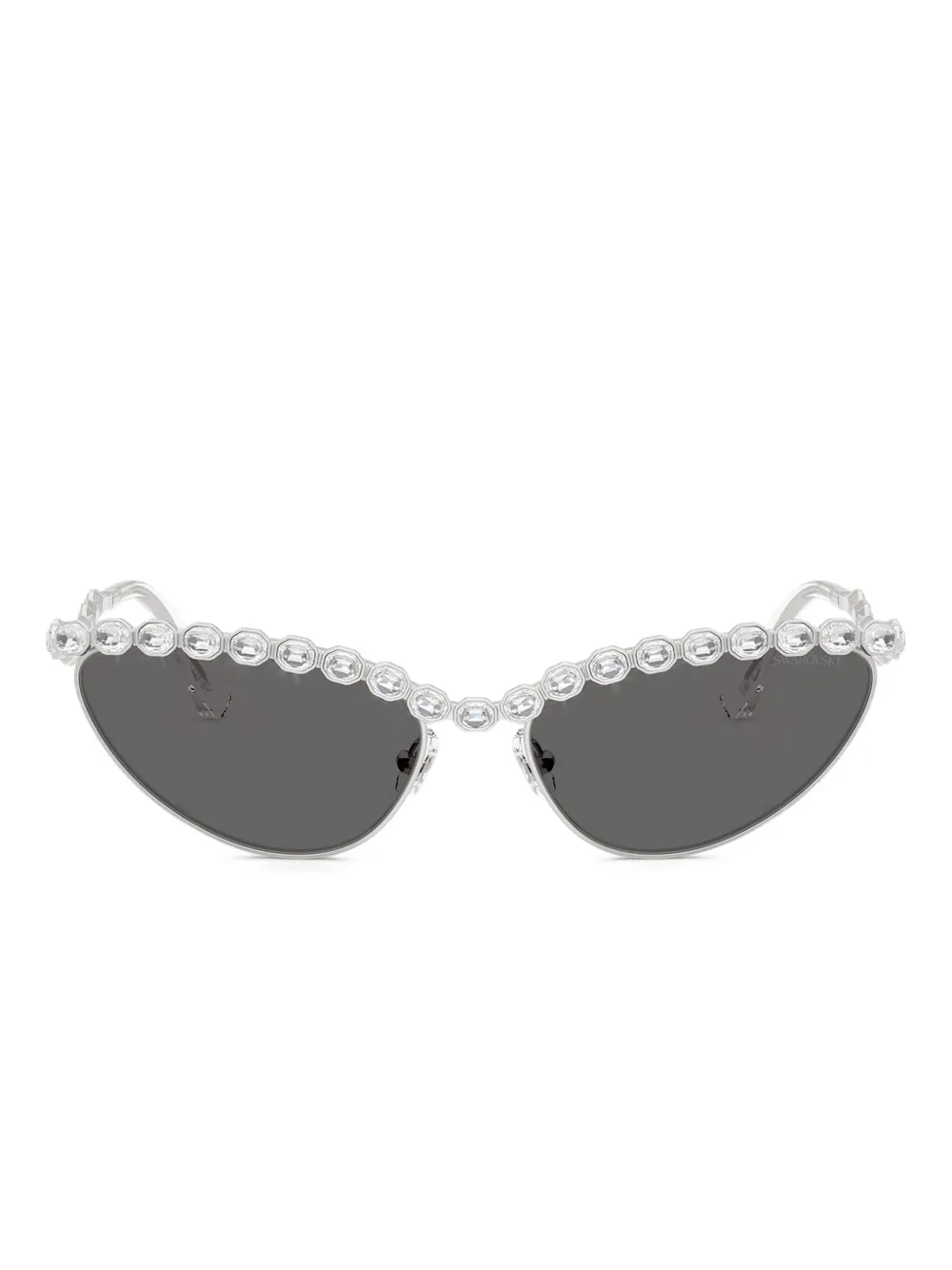 Солнцезащитные очки в оправе 'кошачий глаз' с кристаллами Swarovski, серебристый
Солнцезащитные очки в оправе 'кошачий глаз' с кристаллами Swarovski, серебристый