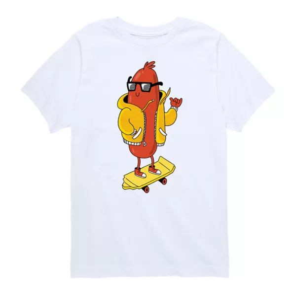 Футболка с рисунком скейтера-хот-дога для мальчиков 8-20 лет Licensed Character, белый
Футболка с рисунком скейтера-хот-дога для мальчиков 8-20 лет Licensed Character, белый