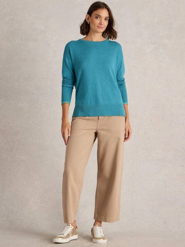 Оливковый джемпер из органического хлопка с заниженным плечом White Stuff, средний синий
Оливковый джемпер из органического хлопка с заниженным плечом White Stuff, средний синий