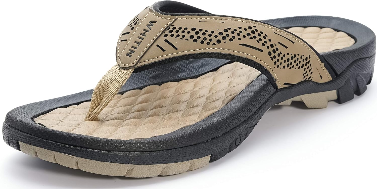 Мужские шлепанцы WHITIN | Сандалии-вьетнамки для улицы | Поддержка свода стопы | Противоскользящие, хаки
Мужские шлепанцы WHITIN | Сандалии-вьетнамки для улицы | Поддержка свода стопы | Противоскользящие, хаки