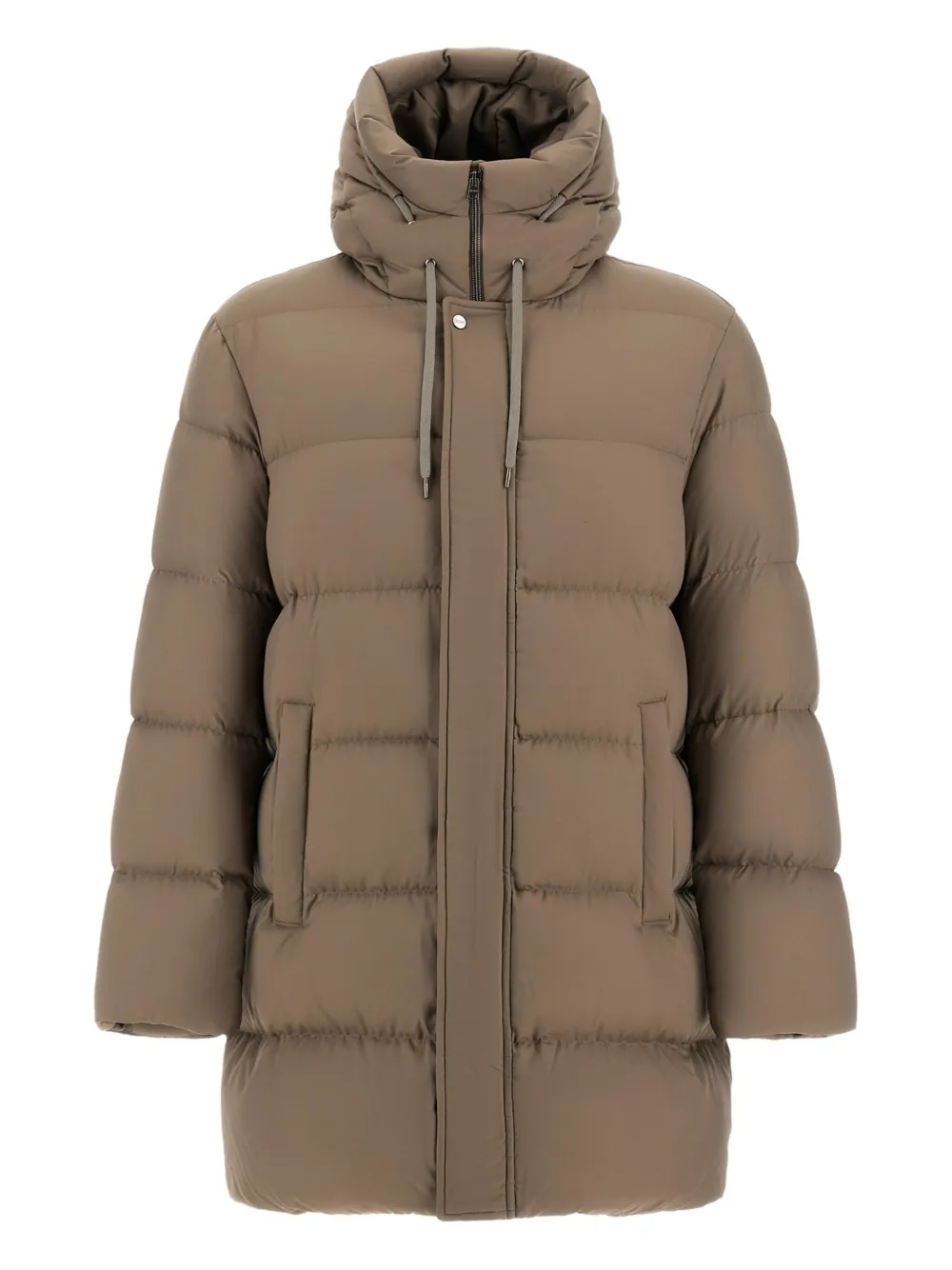 Пуховик с капюшоном Herno, коричневый 
Пуховик с капюшоном Herno, коричневый