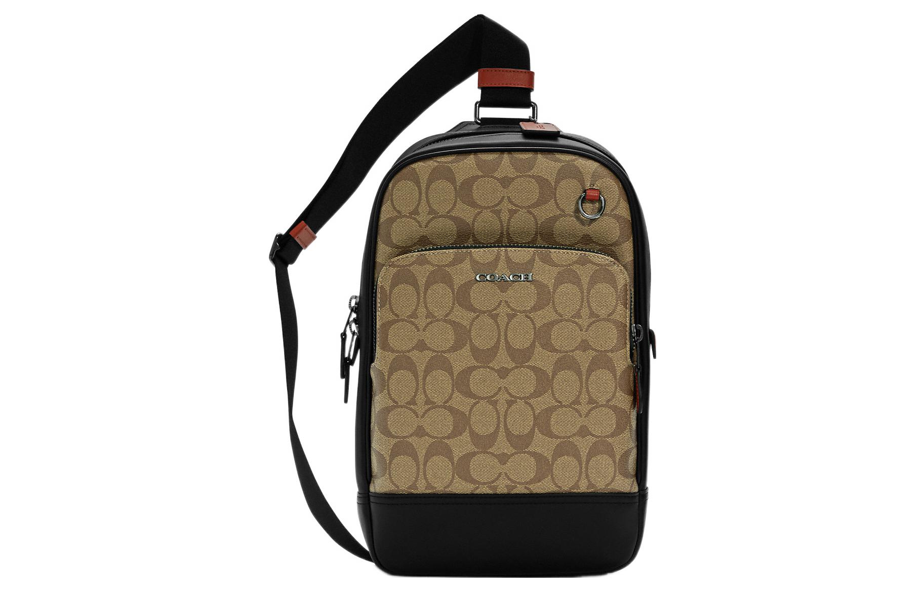 Грэм Холст с кожаными вставками Многоцветная молния Поясная сумка через плечо Маленький размер Мужская Хаки и черный COACH
Грэм Холст с кожаными вставками Многоцветная молния Поясная сумка через плечо Маленький размер Мужская Хаки и черный COACH