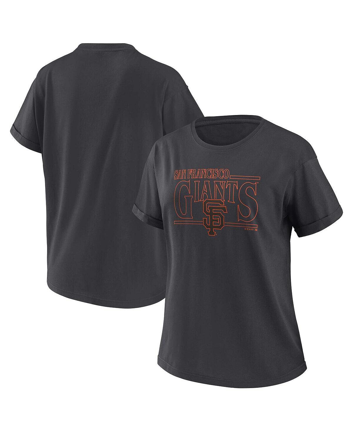 Женская темно-серая футболка-бойфренд оверсайз San Francisco Giants WEAR by Erin Andrews
Женская темно-серая футболка-бойфренд оверсайз San Francisco Giants WEAR by Erin Andrews