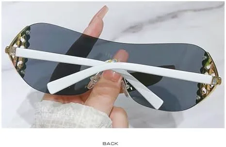 Солнцезащитные очки без оправы, модель 2027, крупные солнцезащитные очки с бриллиантами для женщин, в стиле стимпанк, с защитой от ультрафиолета UV400 MTZJH, Blue
Солнцезащитные очки без оправы, модель 2027, крупные солнцезащитные очки с бриллиантами для женщин, в стиле стимпанк, с защитой от ультрафиолета UV400 MTZJH, Blue