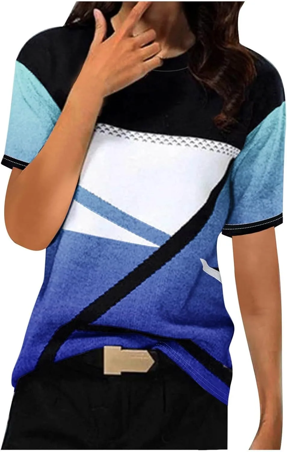 Firzero женская летняя футболка с геометрическим принтом, круглый вырез, легкая
Firzero женская летняя футболка с геометрическим принтом, круглый вырез, легкая