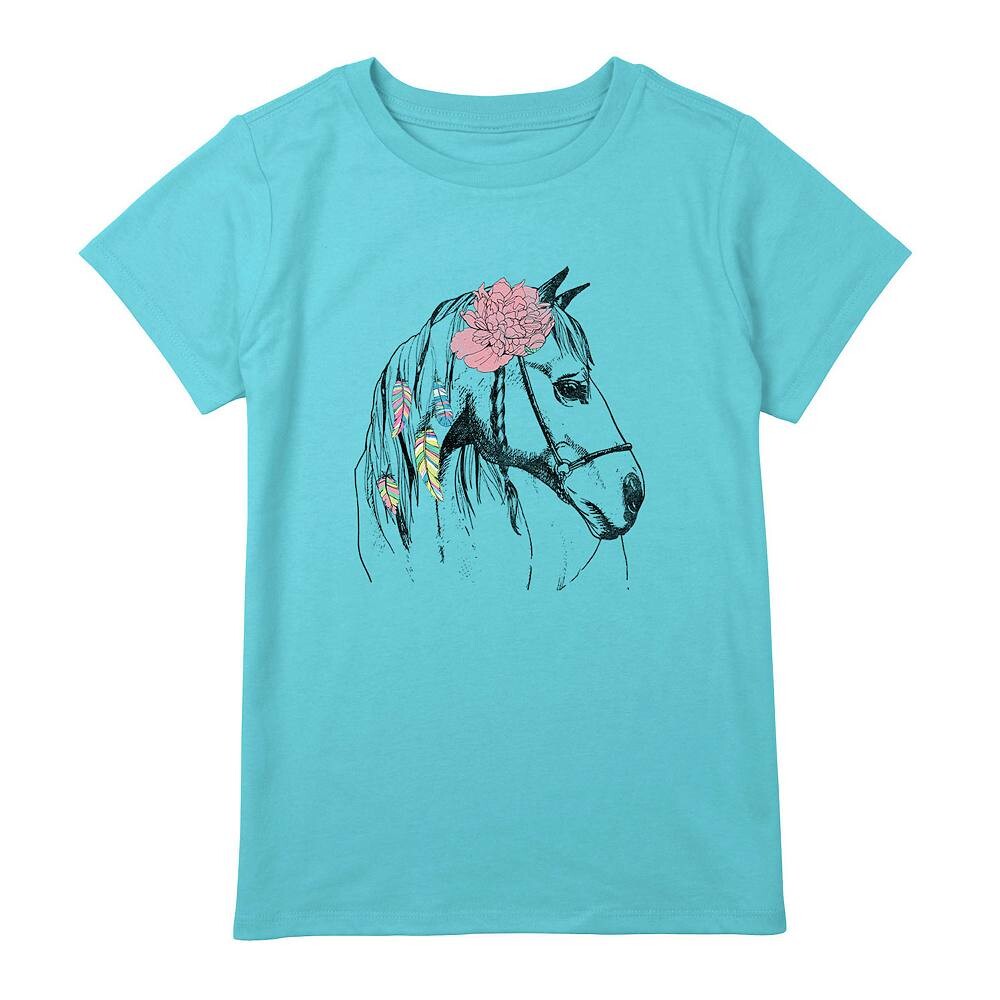 Футболка с цветочным принтом и портретом для девочек 7–16 лет Horse Love, синий
Футболка с цветочным принтом и портретом для девочек 7–16 лет Horse Love, синий