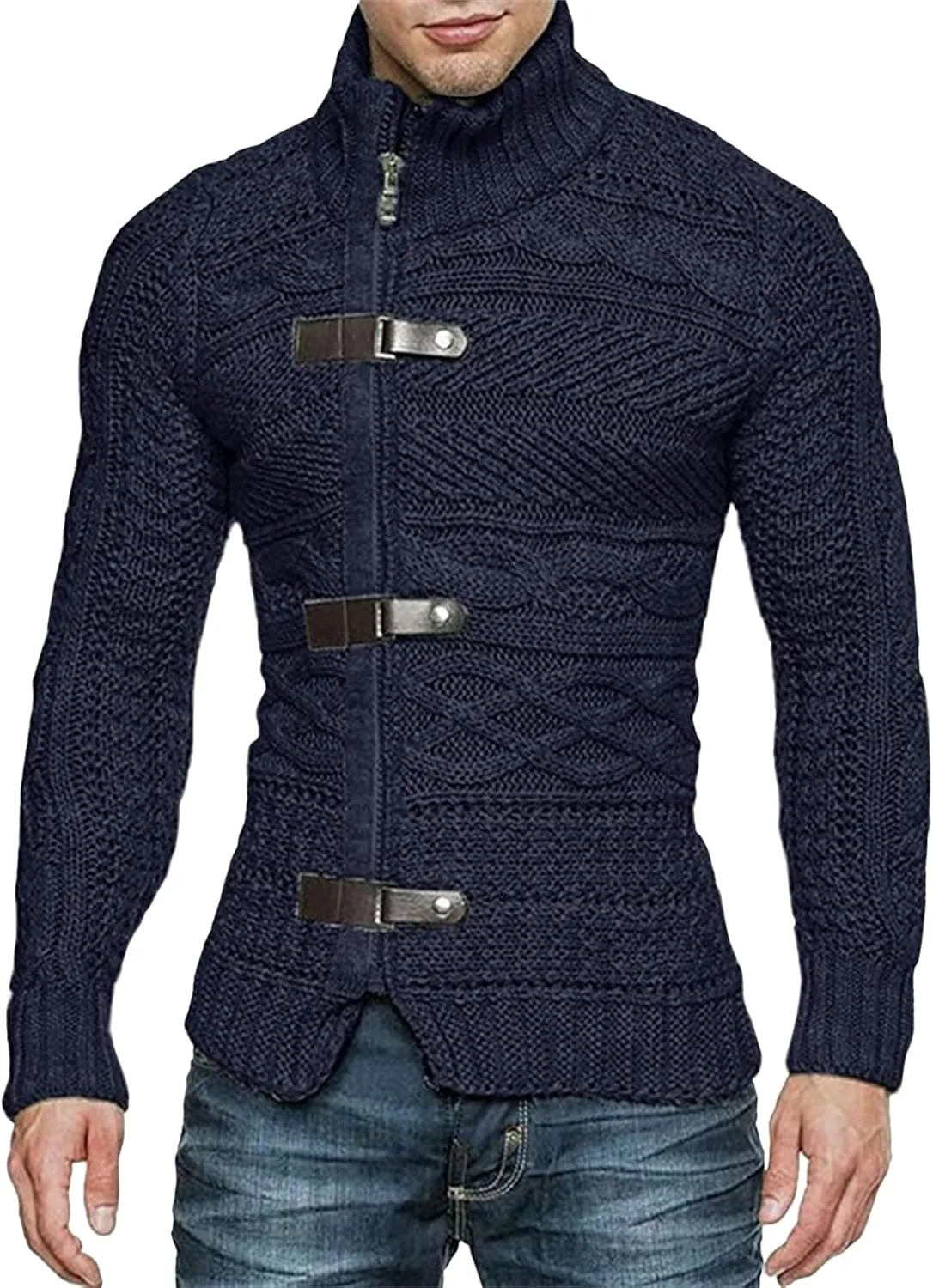 Мужской водолазка на молнии стильный свитер с косой вязкой slim fit JEKE-DG
Мужской водолазка на молнии стильный свитер с косой вязкой slim fit JEKE-DG