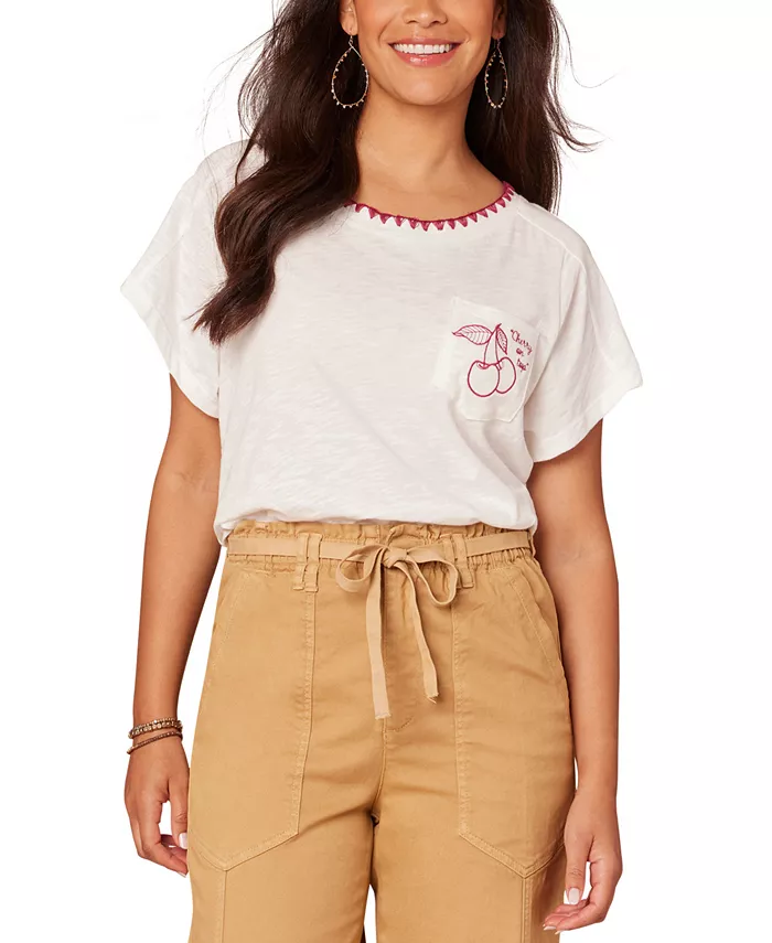 Женская футболка с коротким рукавом и вышитым карманом Democracy, белый
Женская футболка с коротким рукавом и вышитым карманом Democracy, белый