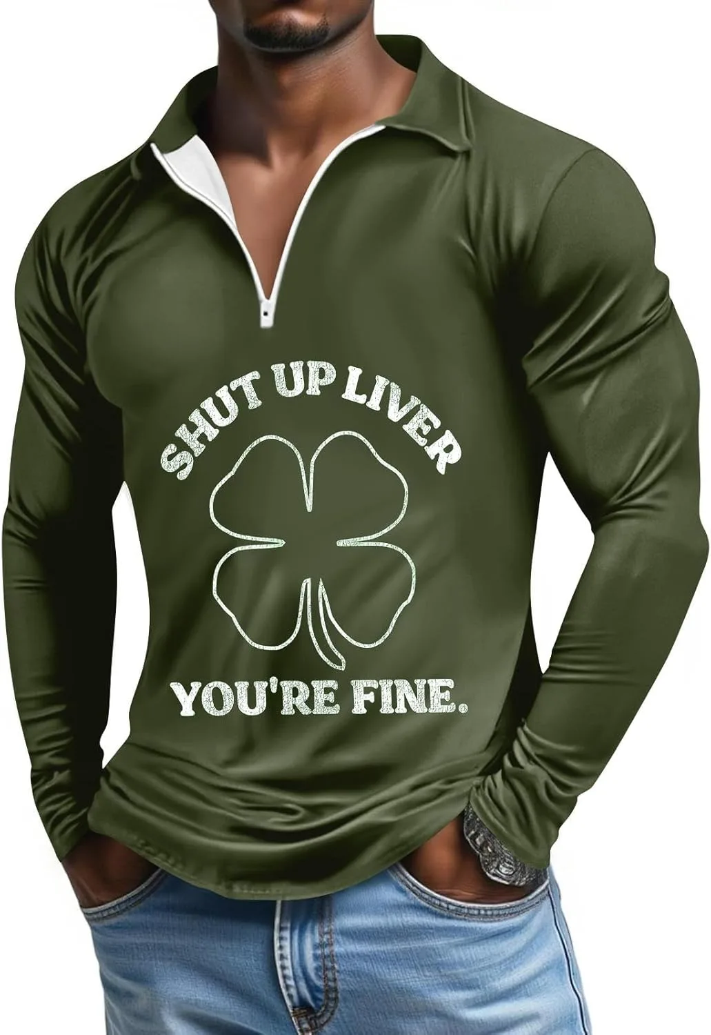 Футболка St Patricks Day мужская с длинным рукавом и модным принтом
Футболка St Patricks Day мужская с длинным рукавом и модным принтом