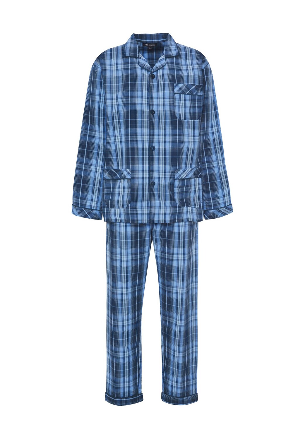 Мужская пижама в клетку с воротником с лацканами Dunmore, синий
Мужская пижама в клетку с воротником с лацканами Dunmore, синий