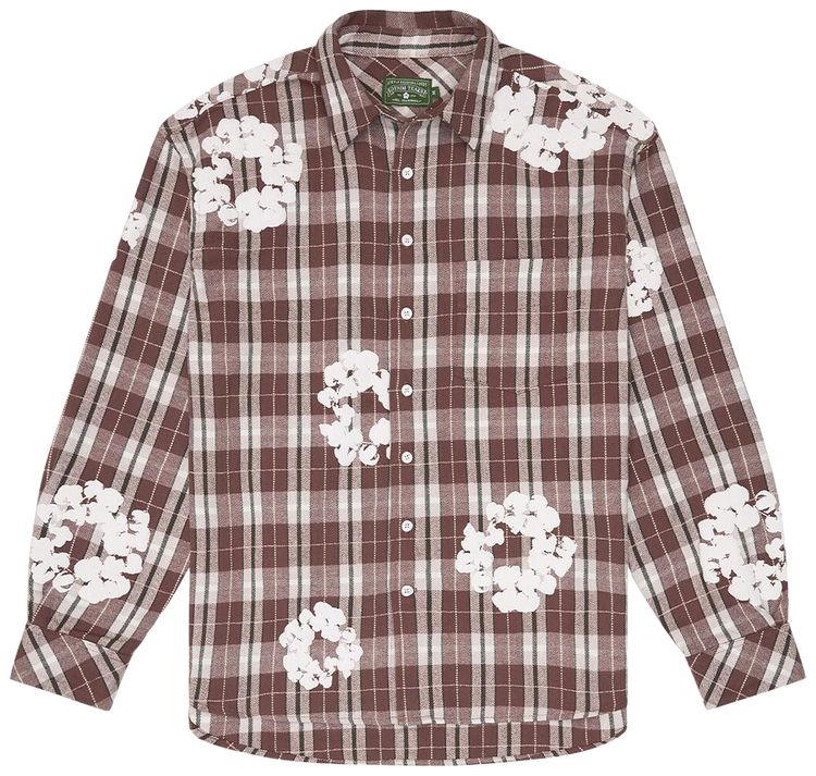 Рубашка из фланелевой ткани Denim Tears Cotton Wreath, коричневая клетка
Рубашка из фланелевой ткани Denim Tears Cotton Wreath, коричневая клетка