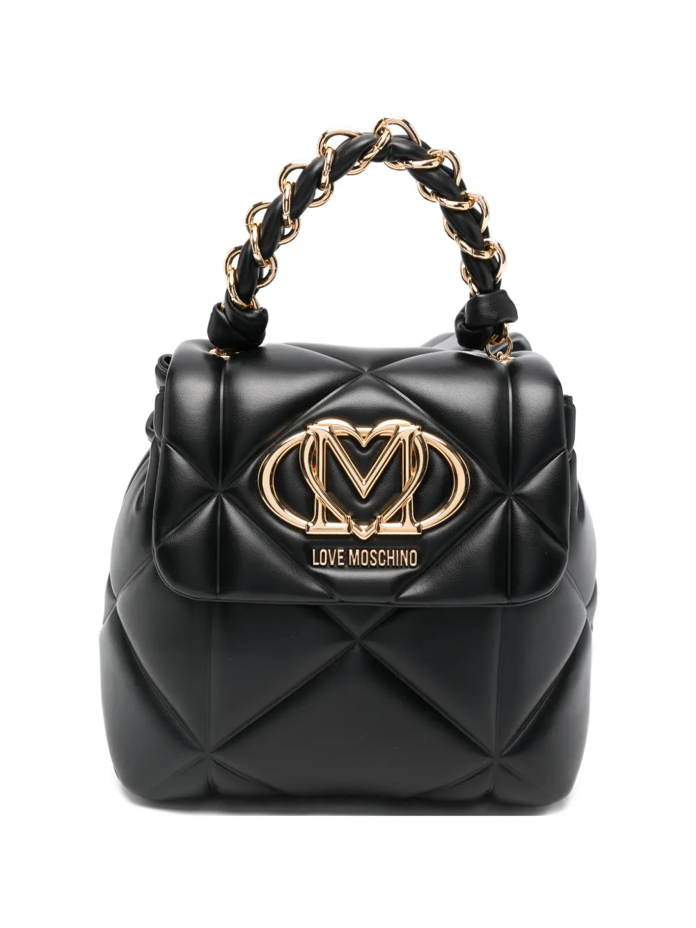 Стеганый рюкзак с логотипом Love Moschino, черный
Стеганый рюкзак с логотипом Love Moschino, черный