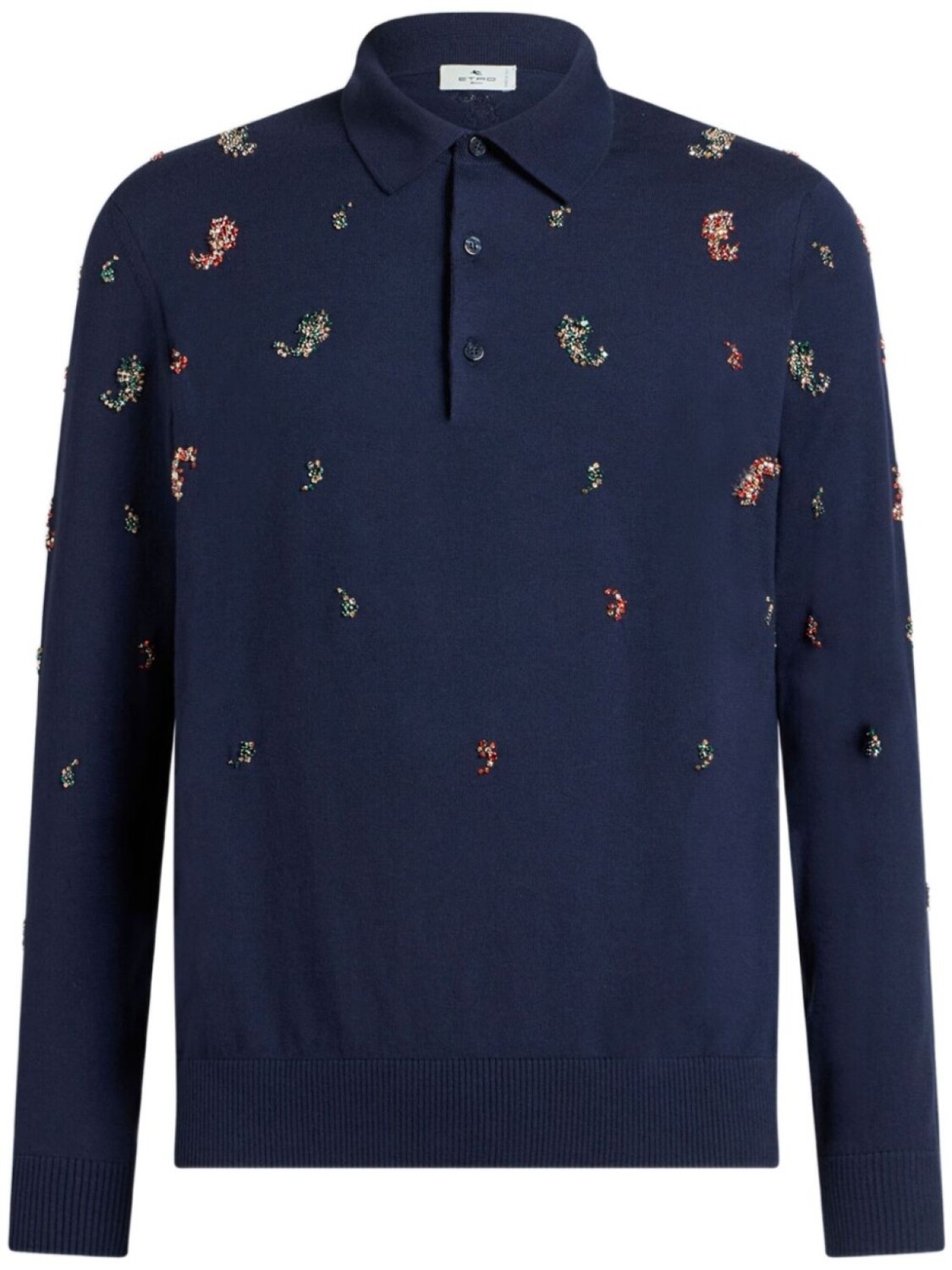 ETRO рубашка поло с узором пейсли и кристаллами, синий
ETRO рубашка поло с узором пейсли и кристаллами, синий