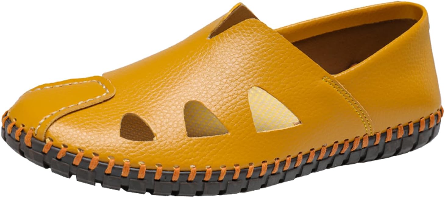 Мужские лоферы из мягкой кожи с ручной прошивкой, с перфорацией, комфортные, с круглым носком, легкие, нескользящие, на плоской подошве, без шнурков, летние, для пляжа, прогулок, вождения и повседневной носки Adkgbe, желтый
Мужские лоферы из мягкой кожи с ручной прошивкой, с перфорацией, комфортные, с круглым носком, легкие, нескользящие, на плоской подошве, без шнурков, летние, для пляжа, прогулок, вождения и повседневной носки Adkgbe, желтый