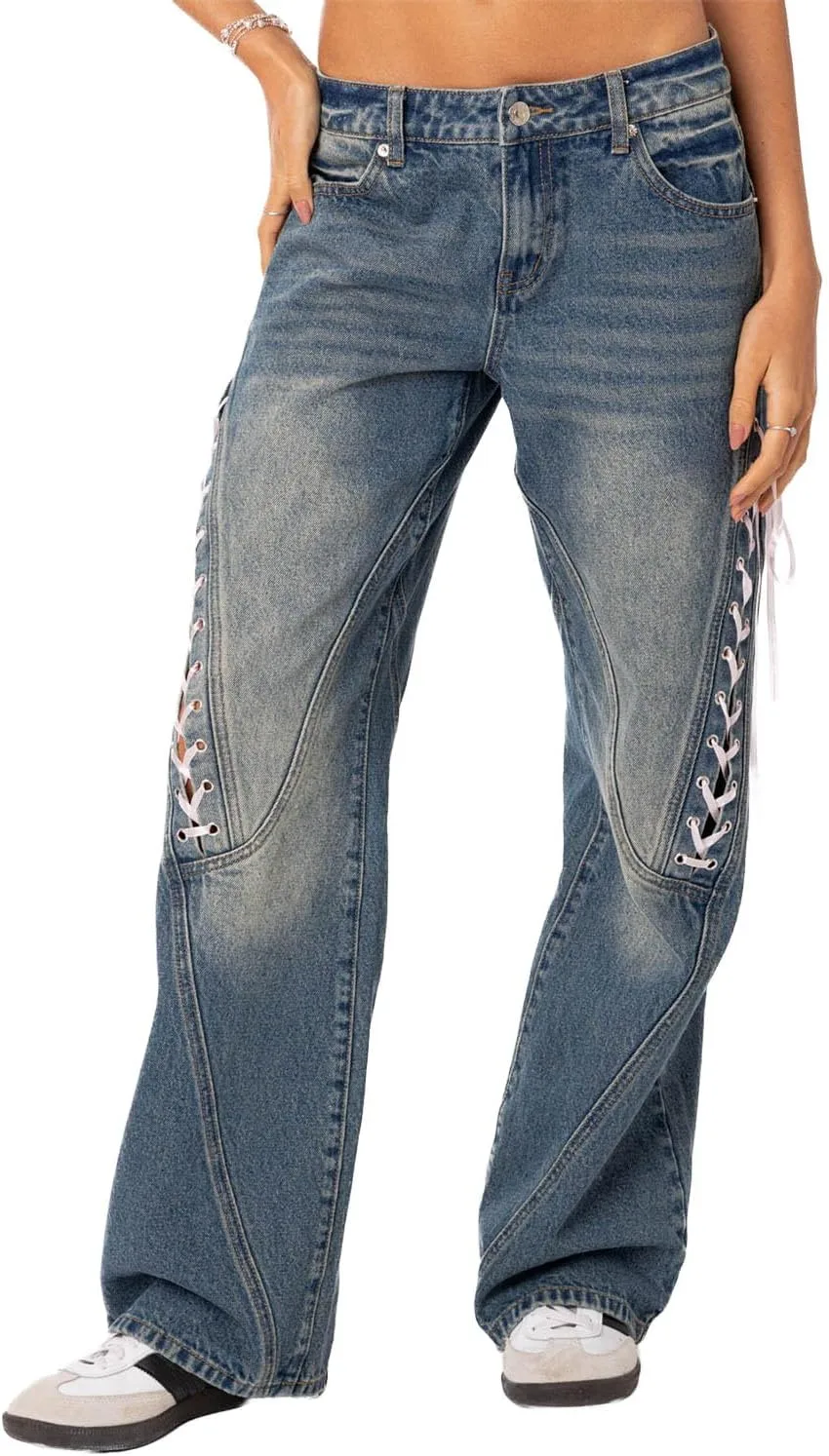 Женские джинсы Mid Waist с бантом и карманами Suagox
Женские джинсы Mid Waist с бантом и карманами Suagox