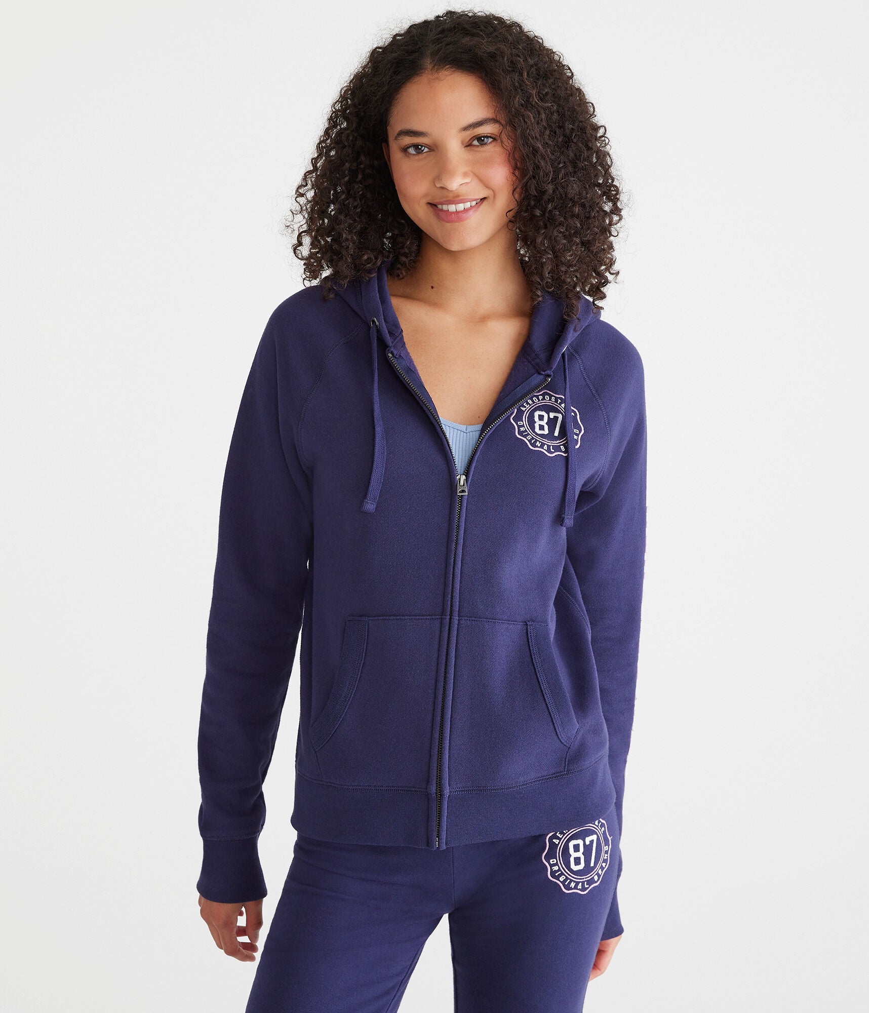 Aeropostale 87 Crest Полная молния Толстовка, Eclipse
Aeropostale 87 Crest Полная молния Толстовка, Eclipse