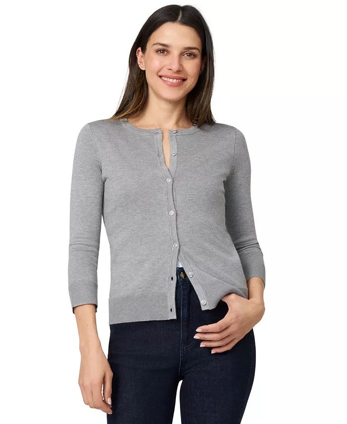 Женский кардиган с круглым вырезом и застежкой на пуговицы спереди, PXS-XL Melissa Paige
Женский кардиган с круглым вырезом и застежкой на пуговицы спереди, PXS-XL Melissa Paige