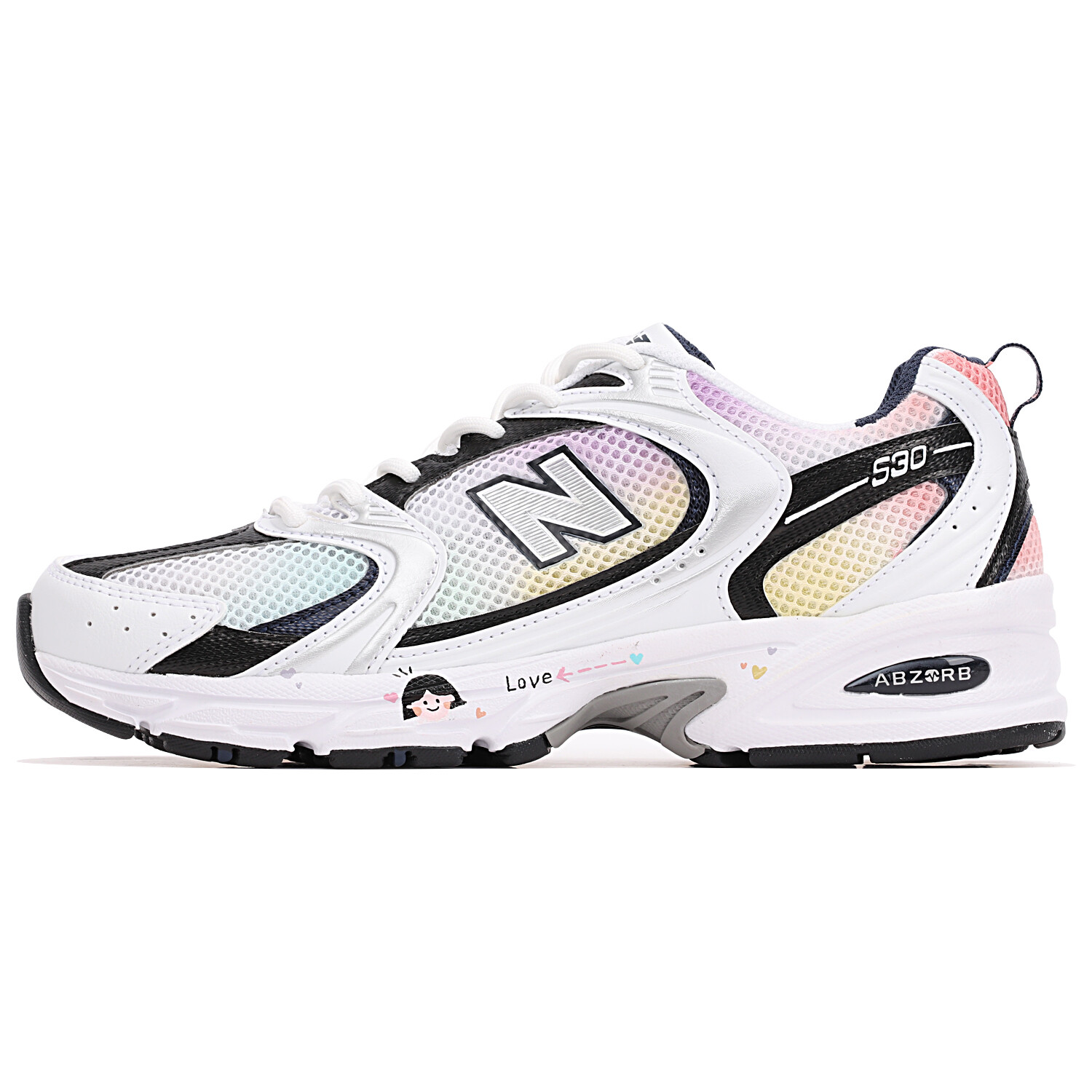 Кроссовки NB 530 унисекс с низким верхом, белые/желтые/фиолетовые/синие New Balance 
Кроссовки NB 530 унисекс с низким верхом, белые/желтые/фиолетовые/синие New Balance