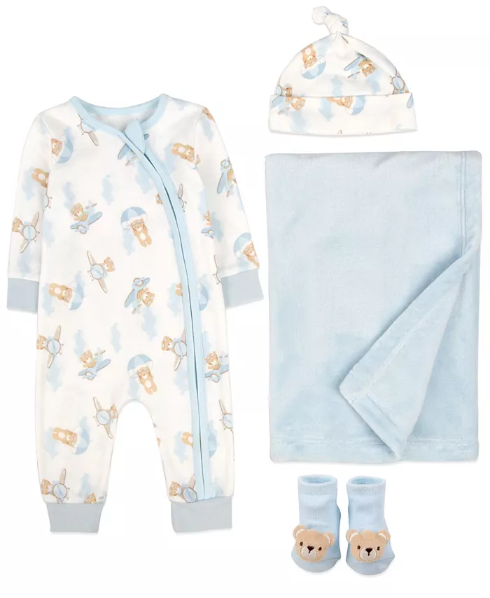 Комплект для мальчиков из 4 предметов с мишками Baby Essentials, синий
Комплект для мальчиков из 4 предметов с мишками Baby Essentials, синий