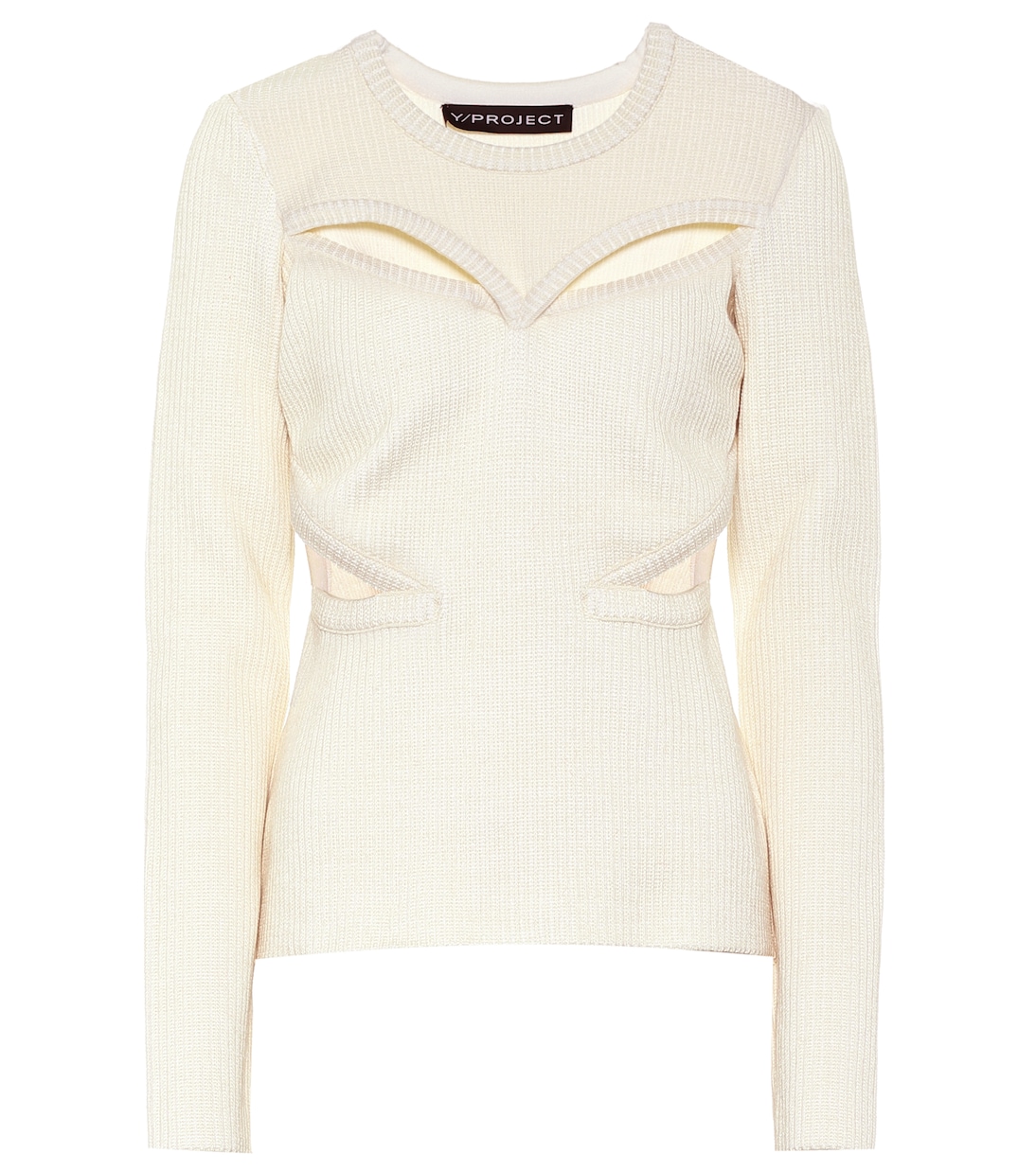 Свитер с вырезом из смесовой шерсти Y/Project, кремовый
Свитер с вырезом из смесовой шерсти Y/Project, кремовый