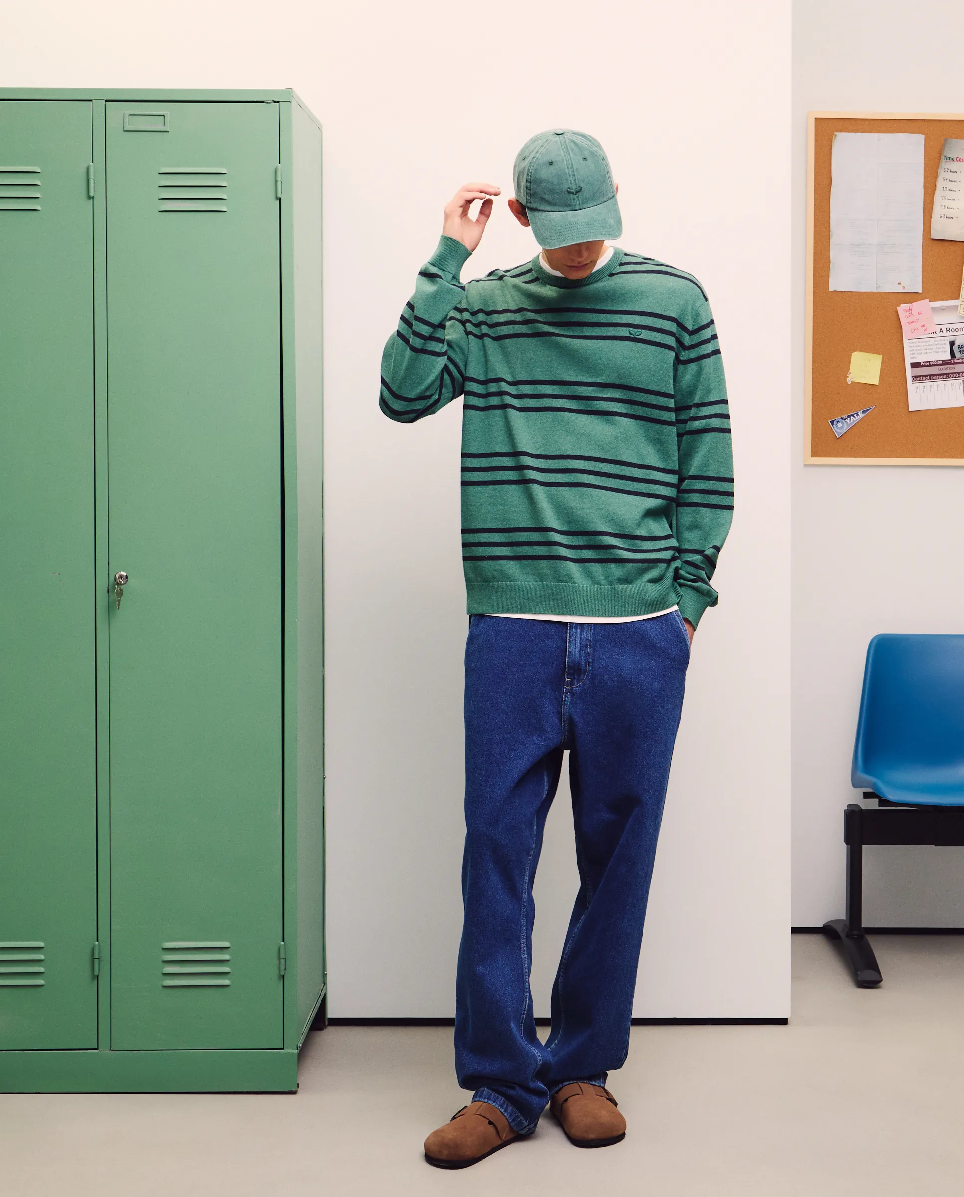 Мужской свитер с круглым вырезом в базовую полоску Green Coast, синий
Мужской свитер с круглым вырезом в базовую полоску Green Coast, синий