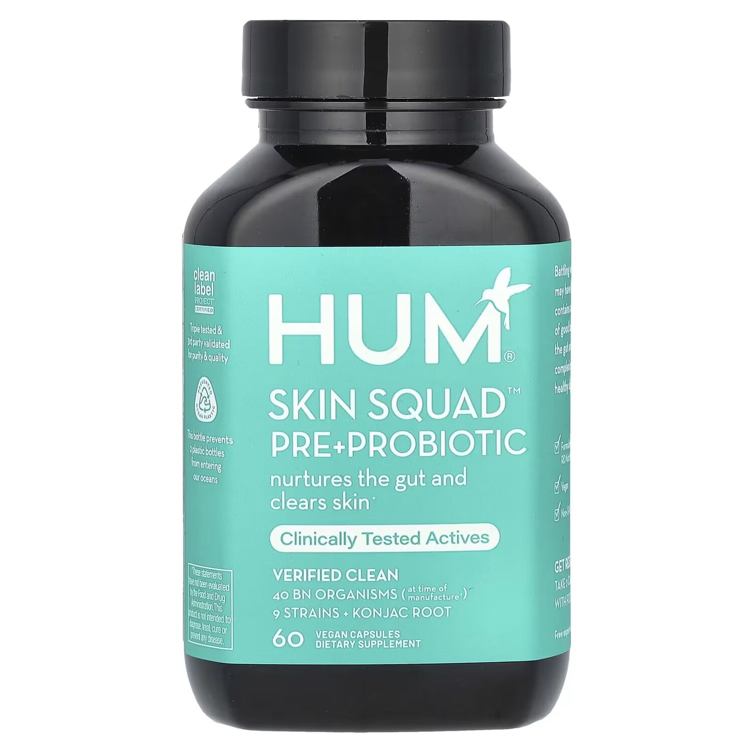 Skin Squad Pre + Пробиотик, 60 веганских капсул Hum Nutrition
Skin Squad Pre + Пробиотик, 60 веганских капсул Hum Nutrition