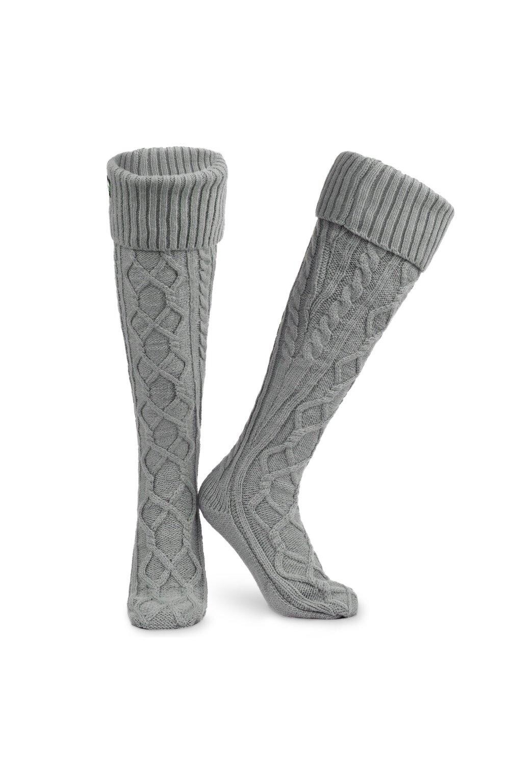 Носки до колена с косами CityComfort, серый 
Носки до колена с косами CityComfort, серый
