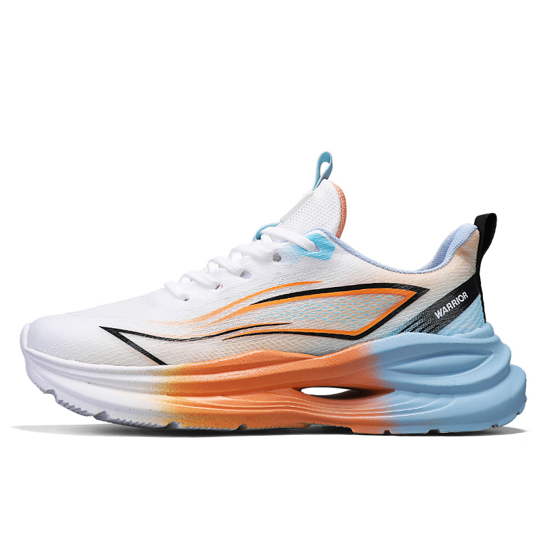 WARRIOR Мужские беговые кроссовки низкие белые звездчатые синие черно-белые голубые оранжево-бежевые зеленые оранжевые бело-голубые оранжевые, цвет White/Light Blue/Orange 
WARRIOR Мужские беговые кроссовки низкие белые звездчатые синие черно-белые голубые оранжево-бежевые зеленые оранжевые бело-голубые оранжевые, цвет White/Light Blue/Orange