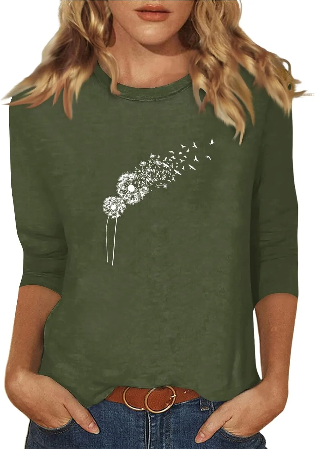 Летний топ для женщин с графическим принтом, модная туника с 3/4 рукавом Kvsozwuty
Летний топ для женщин с графическим принтом, модная туника с 3/4 рукавом Kvsozwuty